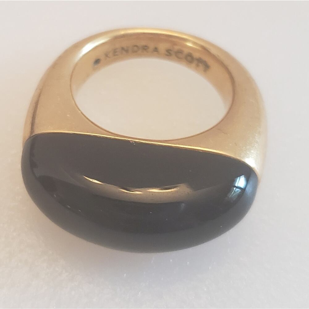 Kendra Scott‎ obsidian cocktail ring size 6